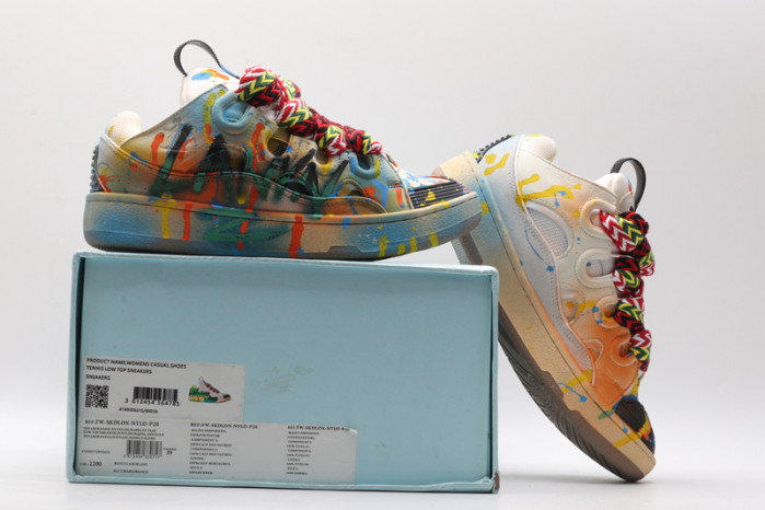 lanv1n leather curb sneakers