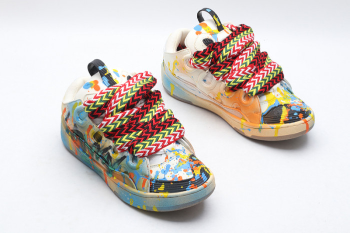 lanv1n leather curb sneakers