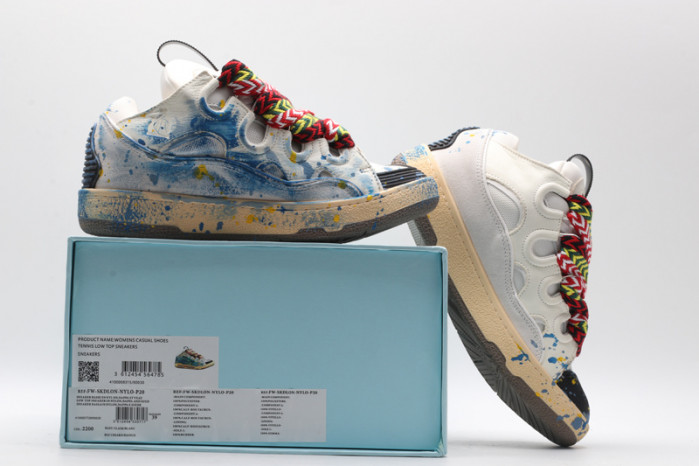 lanv1n leather curb sneakers