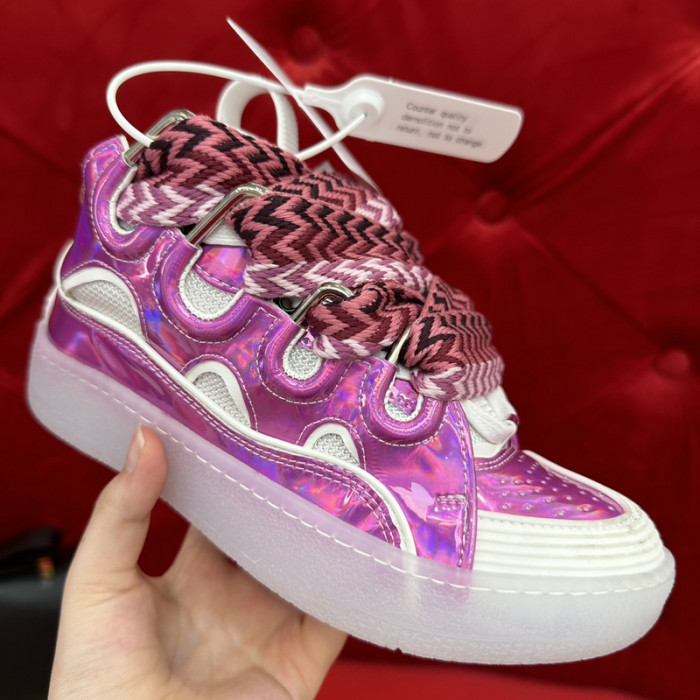 lanv1n leather curb sneakers