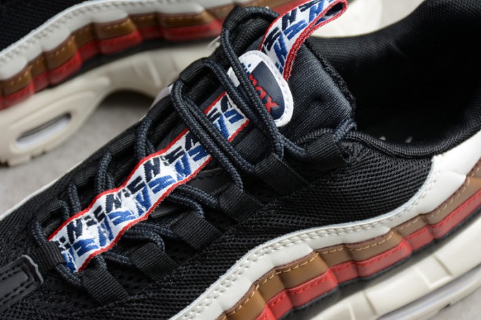 nike air max 95 “pull tab” pack black/ sail-ale brown-gym red aj4077-002