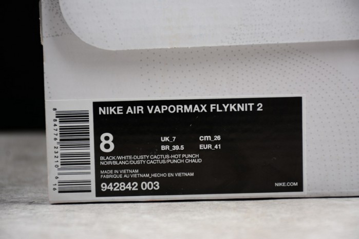 nike air vapormax 2.0 black hot punch 942842-003