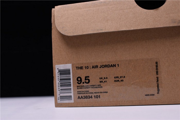 of x air jordan 1 retro high chicago aa3834-101