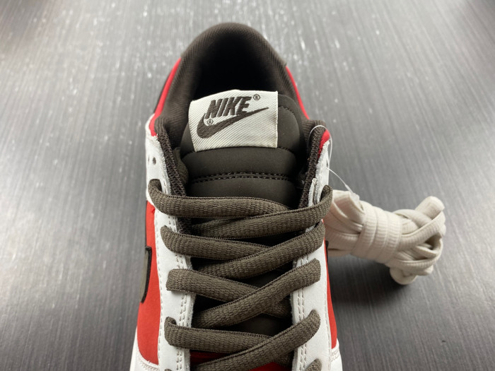 nike sb dunk low suziki sail red coffee re500-666