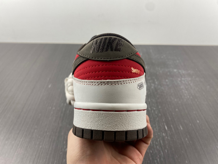 nike sb dunk low suziki sail red coffee re500-666