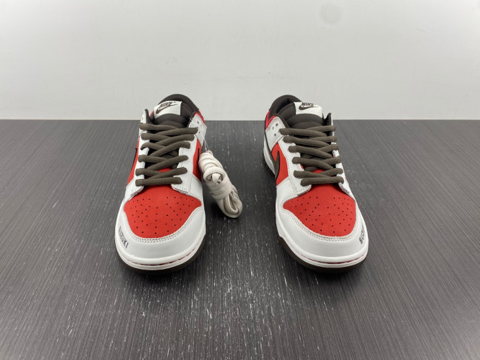 nike sb dunk low suziki sail red coffee re500-666